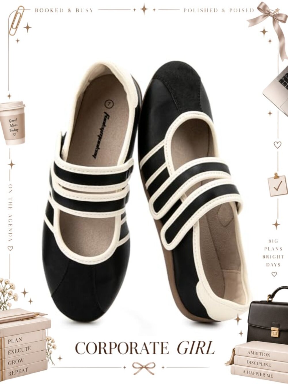 Mary Jane Sneakers Womens Lightweight Hook and Loop Strap PU Faux Suede Flats